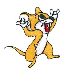 Vyšívané nažehlovací obrázky velké - veverka